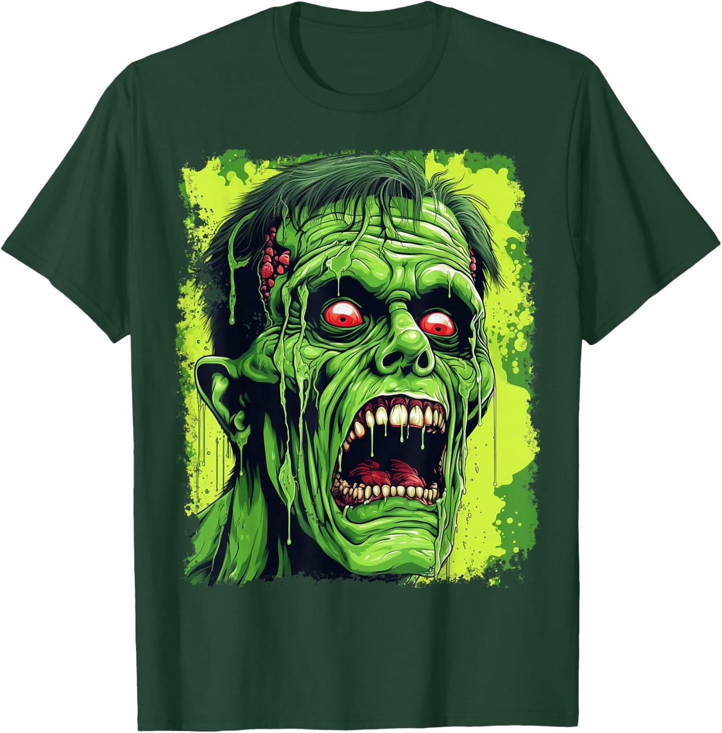 Classic Horror Green Zombie T-Shirt - T-Shirt | Forest