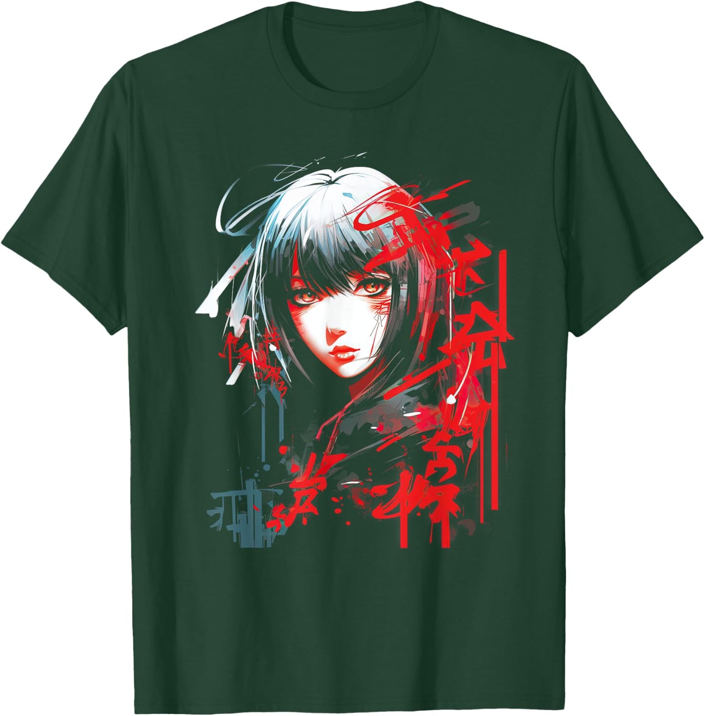 Anime Goth Girl Aesthetic Dark Pastel Edgy Manga T-Shirt - T-Shirt | Forest