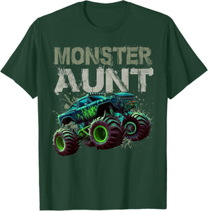 Monster Truck Aunt Family Matching Monster Truck Lovers Gift T-Shirt - T-Shirt | Forest