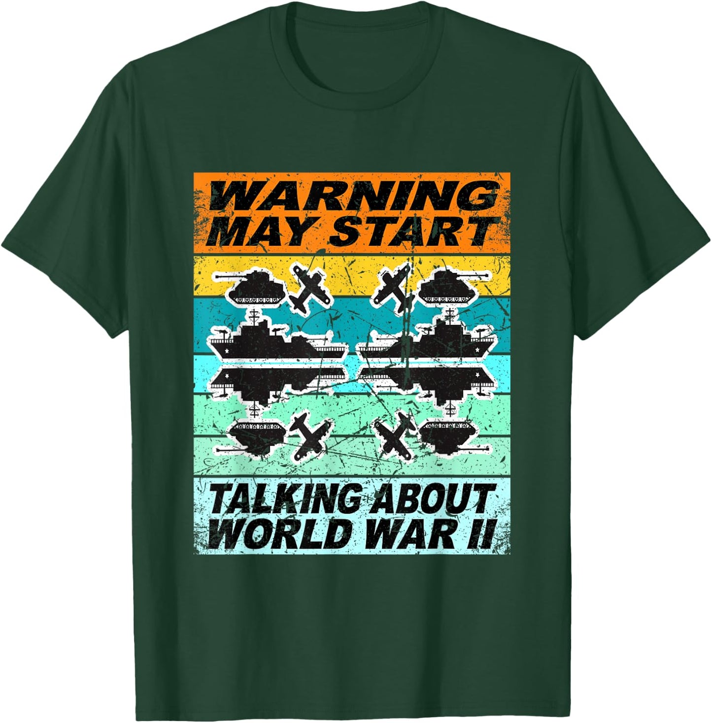 Retro World War 2 Memorabilia Shirt World War II WW2 Gear T-Shirt - T-Shirt | Forest