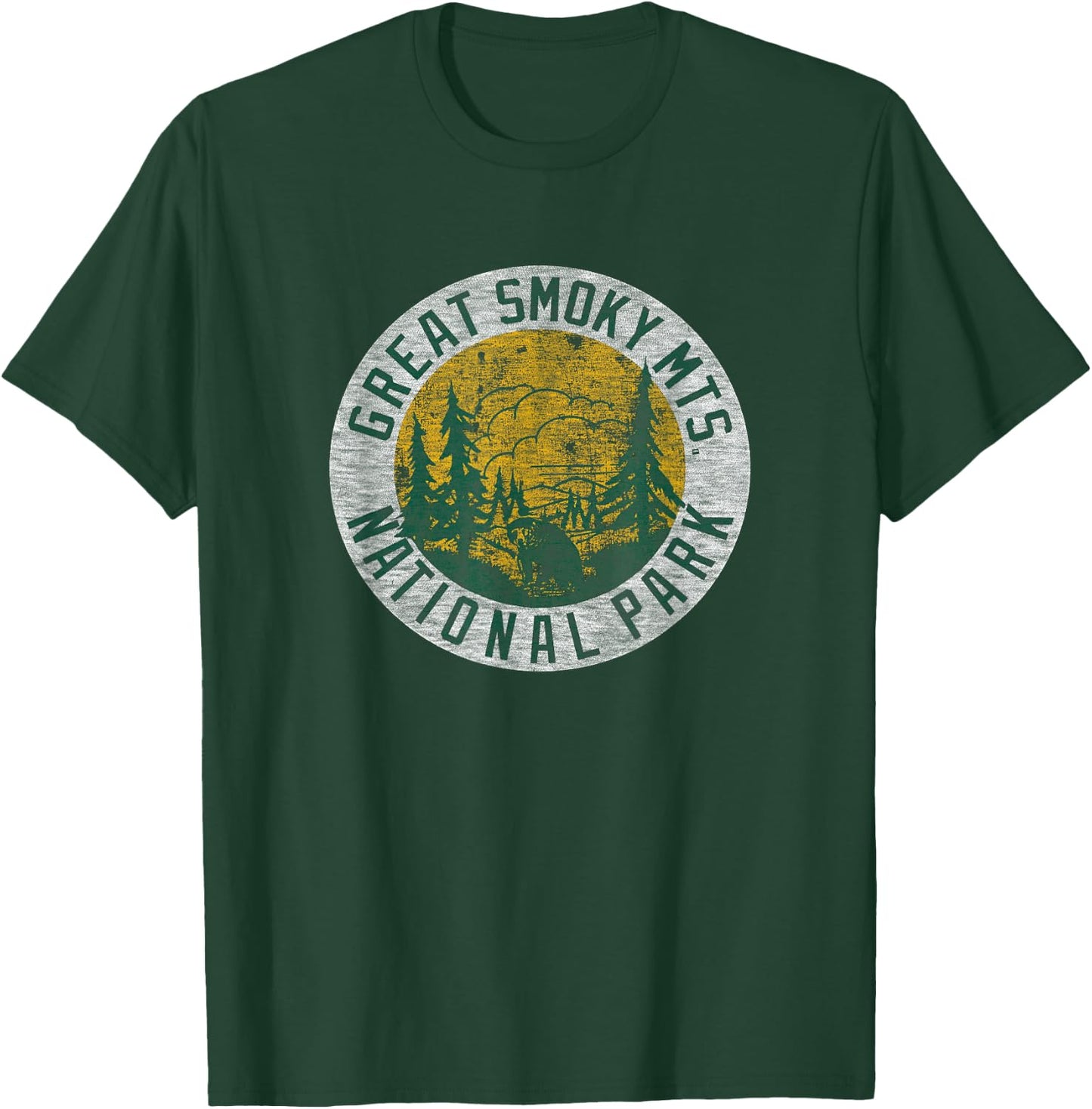 Great Smoky Mountains National Park Vintage Pine Trees T-Shirt - T-Shirt | Forest
