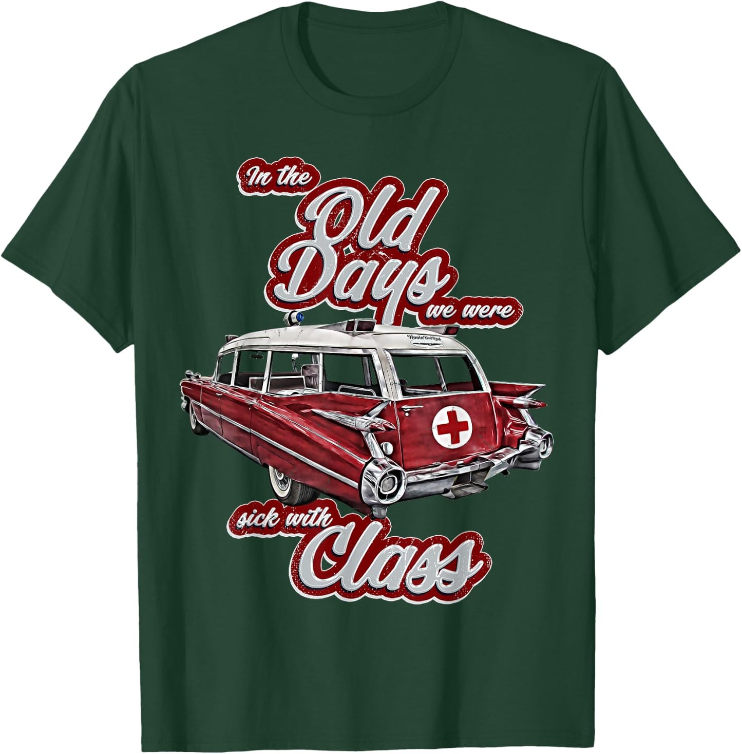 Miller,Meteor,Hotrod,Classic Ambulance car,Hearse1950s,1960s T-Shirt - T-Shirt | Forest