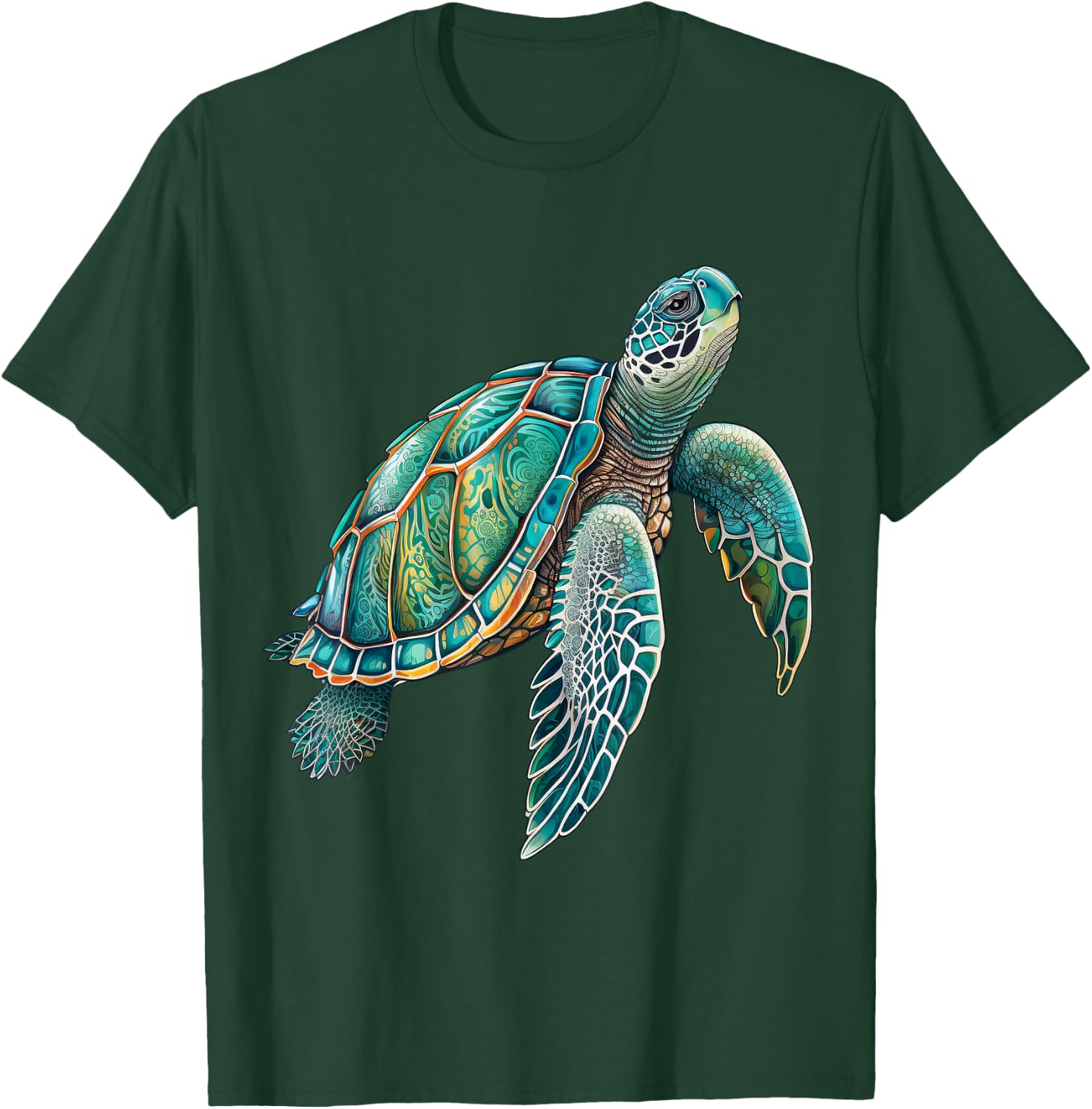 Sea Turtle Beach Lover Ocean Animal Graphic Novelty T-Shirt - T-Shirt | Forest