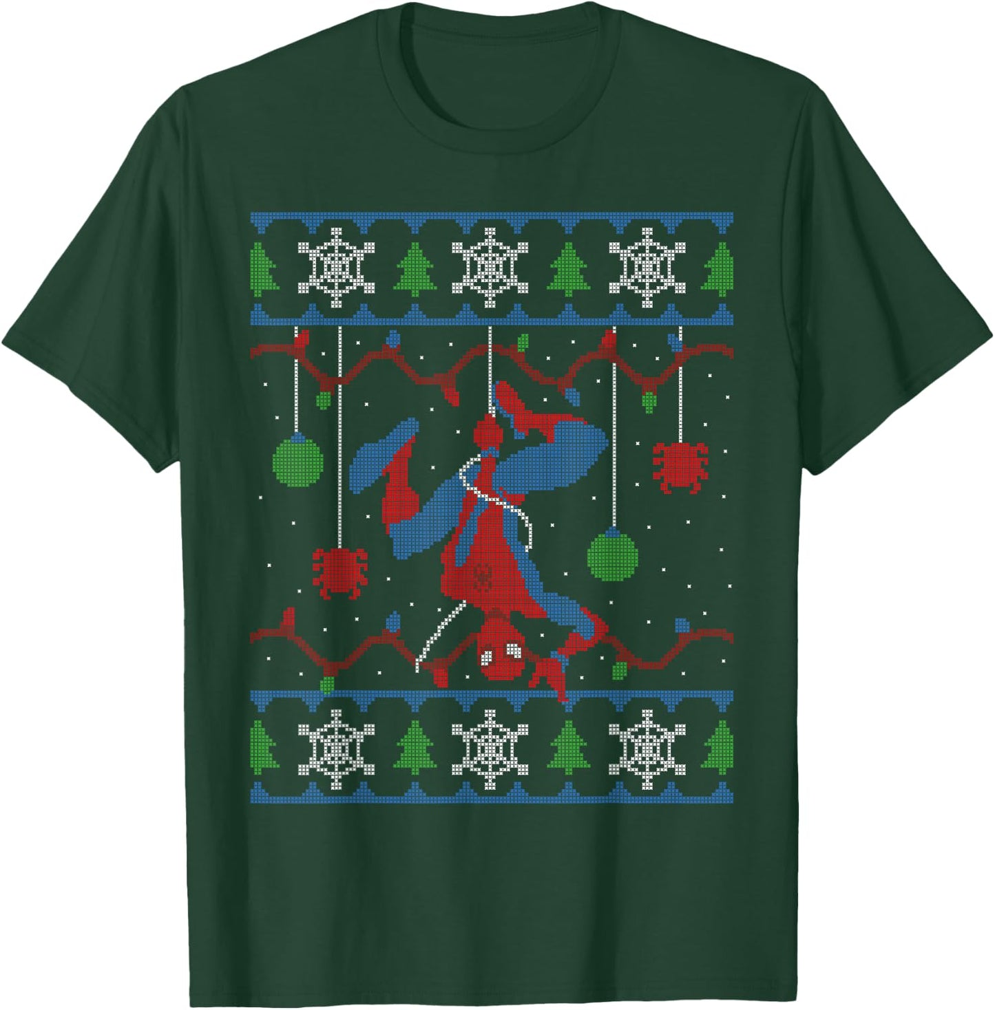 Marvel Spider-Man Upside Down Ugly Christmas Sweater T-Shirt - T-Shirt | Forest