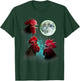 Three Rooster Chickens Howl At Moon 3 Wolfs Wolves Parody T-Shirt - T-Shirt | Forest