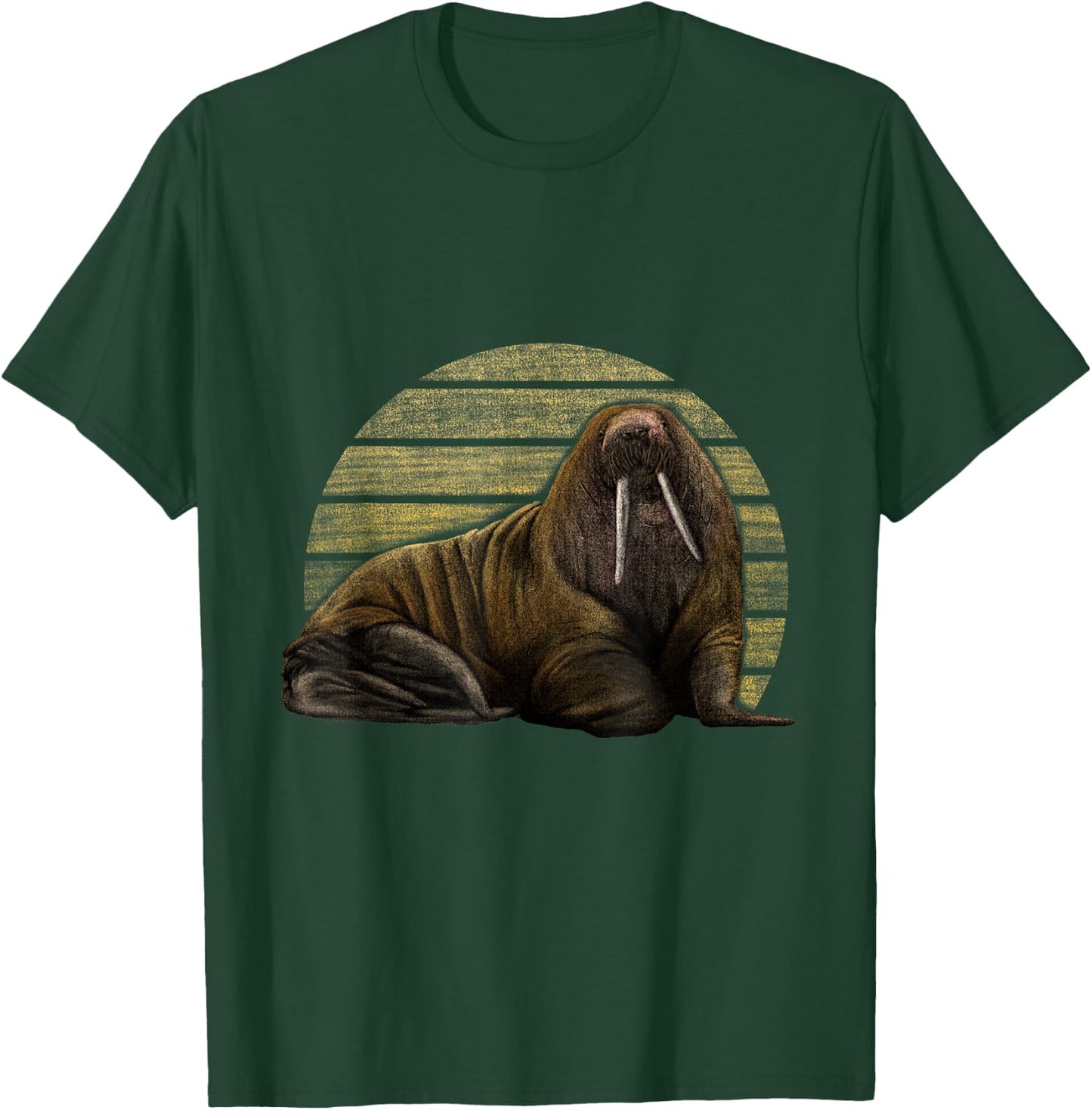 Walrus Drawing - Realistic Sea Lion Seals, Walrus T-Shirt - T-Shirt | Forest
