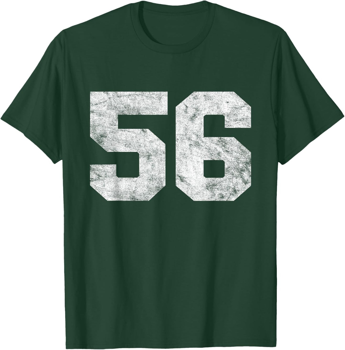 Vintage Lucky Number 56 Birthday Sports Player Team Athlete T-Shirt - T-Shirt | Forest