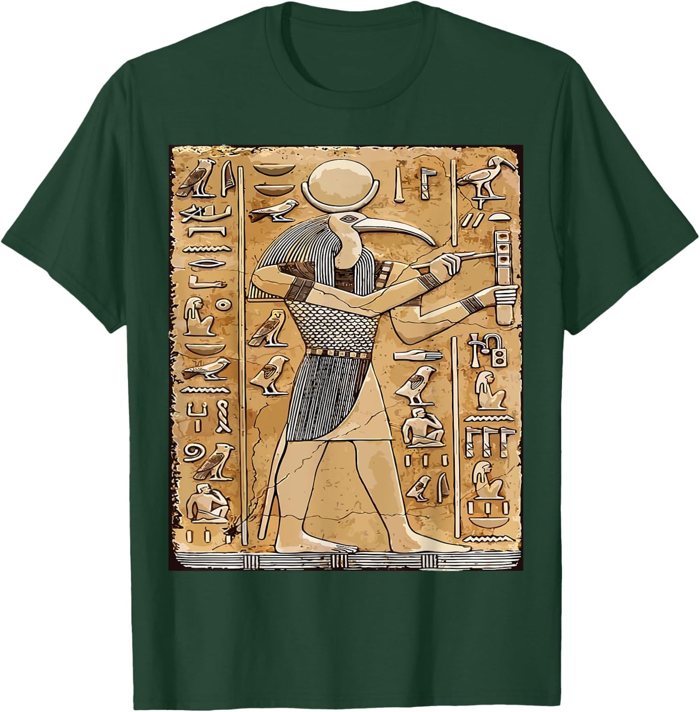 Djehuty | Egyptian God Of Moon | THOTH T-Shirt - T-Shirt | Forest
