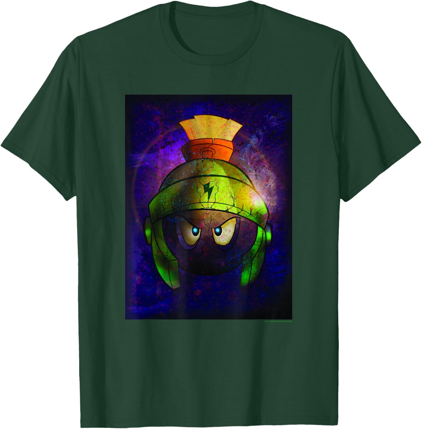 WB100 Looney Tunes Marvin The Martian Angry Space Portrait T-Shirt - T-Shirt | Forest
