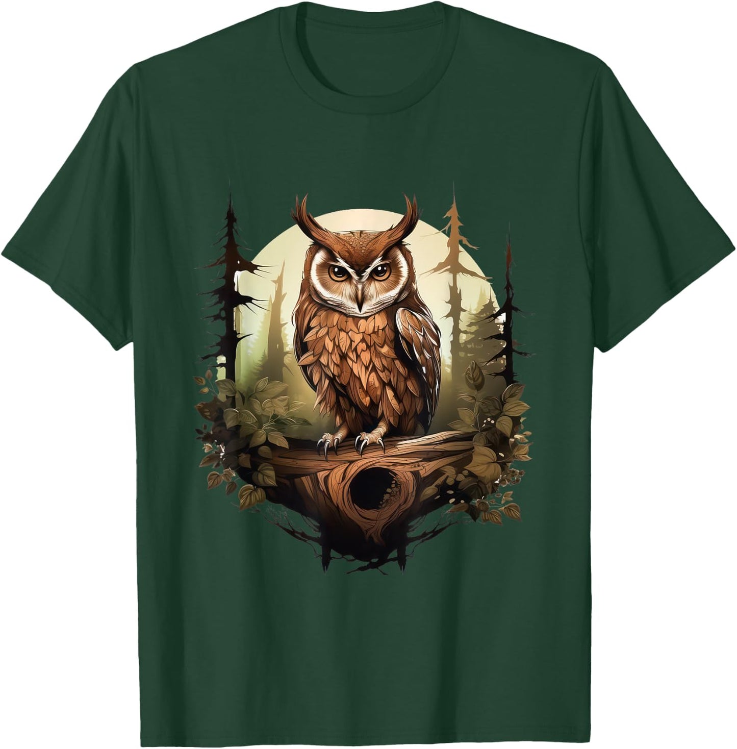 Owl Forest Graphic Women Men Girls Boys T-Shirt - T-Shirt | Forest