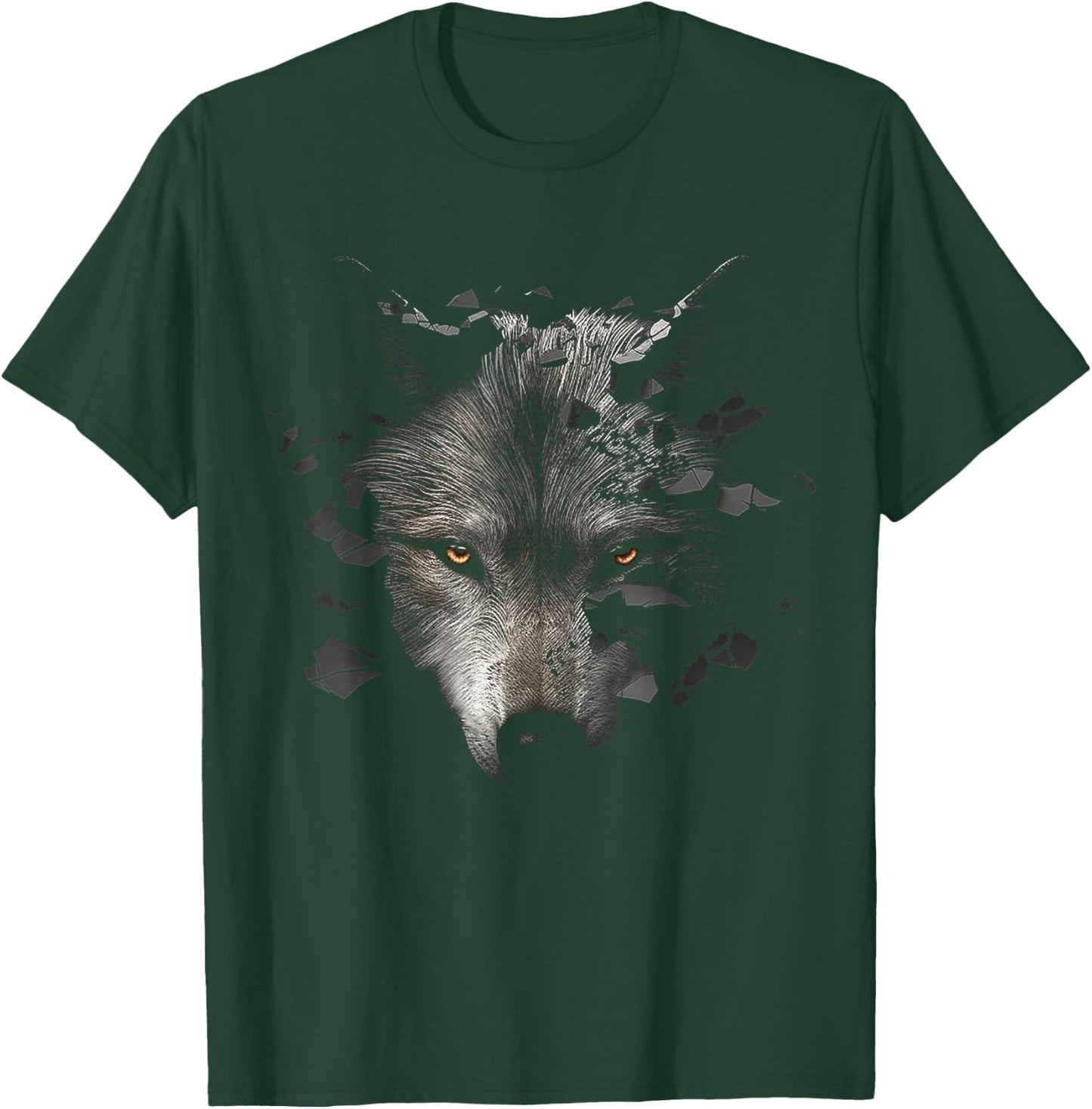 Wolf Lover Fantasy Artwork | Animal Motif Wolf T-Shirt - T-Shirt | Forest