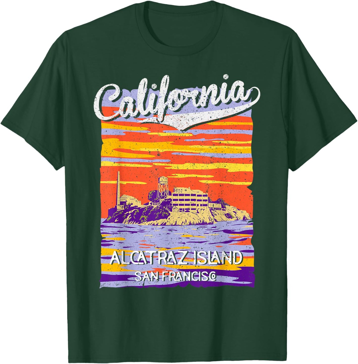 Alcatraz Island San Francisco CA Cali California Republic T-Shirt - T-Shirt | Forest