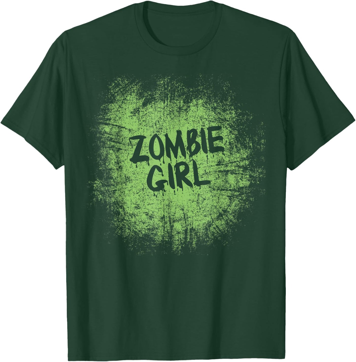 Zombie girl cool lazy halloween costume zombies family girls T-Shirt - T-Shirt | Forest