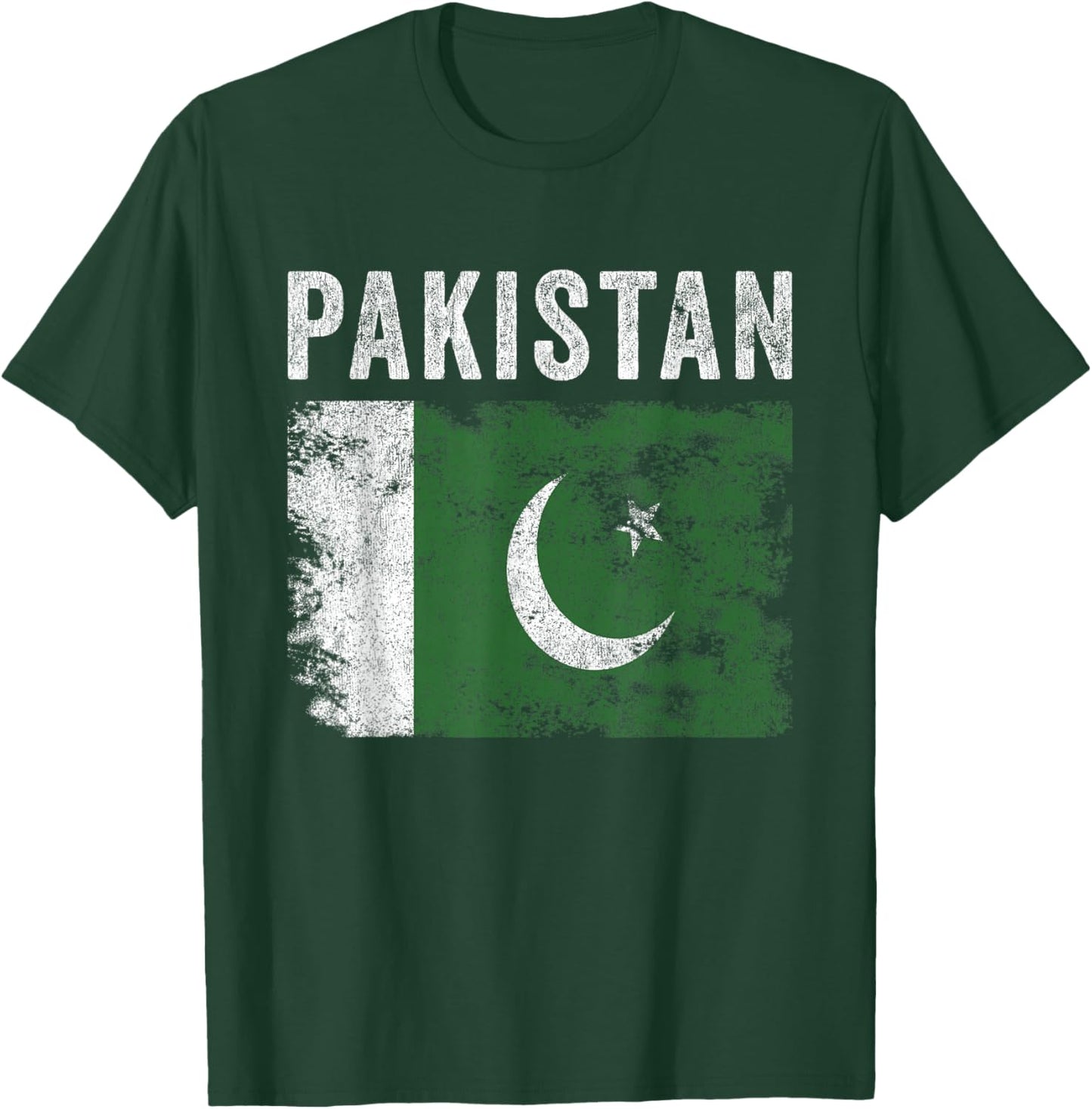 Pakistan Flag Distressed - Men Women Kids - Pakistani Flag T-Shirt - T-Shirt | Forest
