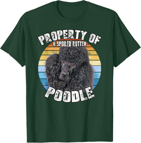 Poodle Black Retro Property Of T-Shirt - T-Shirt | Forest
