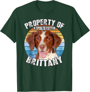 Brittany Spaniel Property Of T-Shirt - T-Shirt | Forest