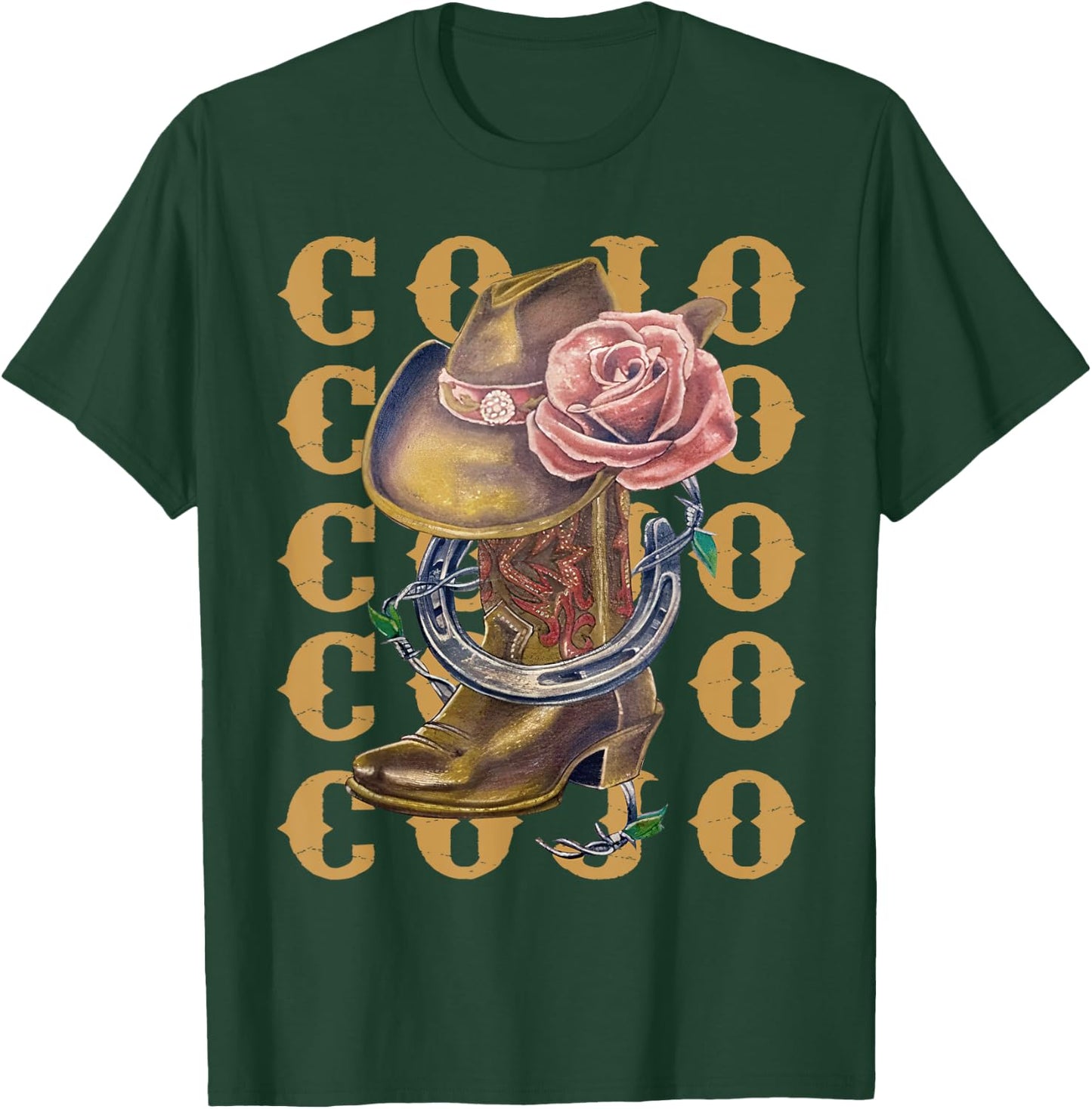 Graphic Cojo Guitar Music Country Outfit Legend Live Forever T-Shirt - T-Shirt | Forest