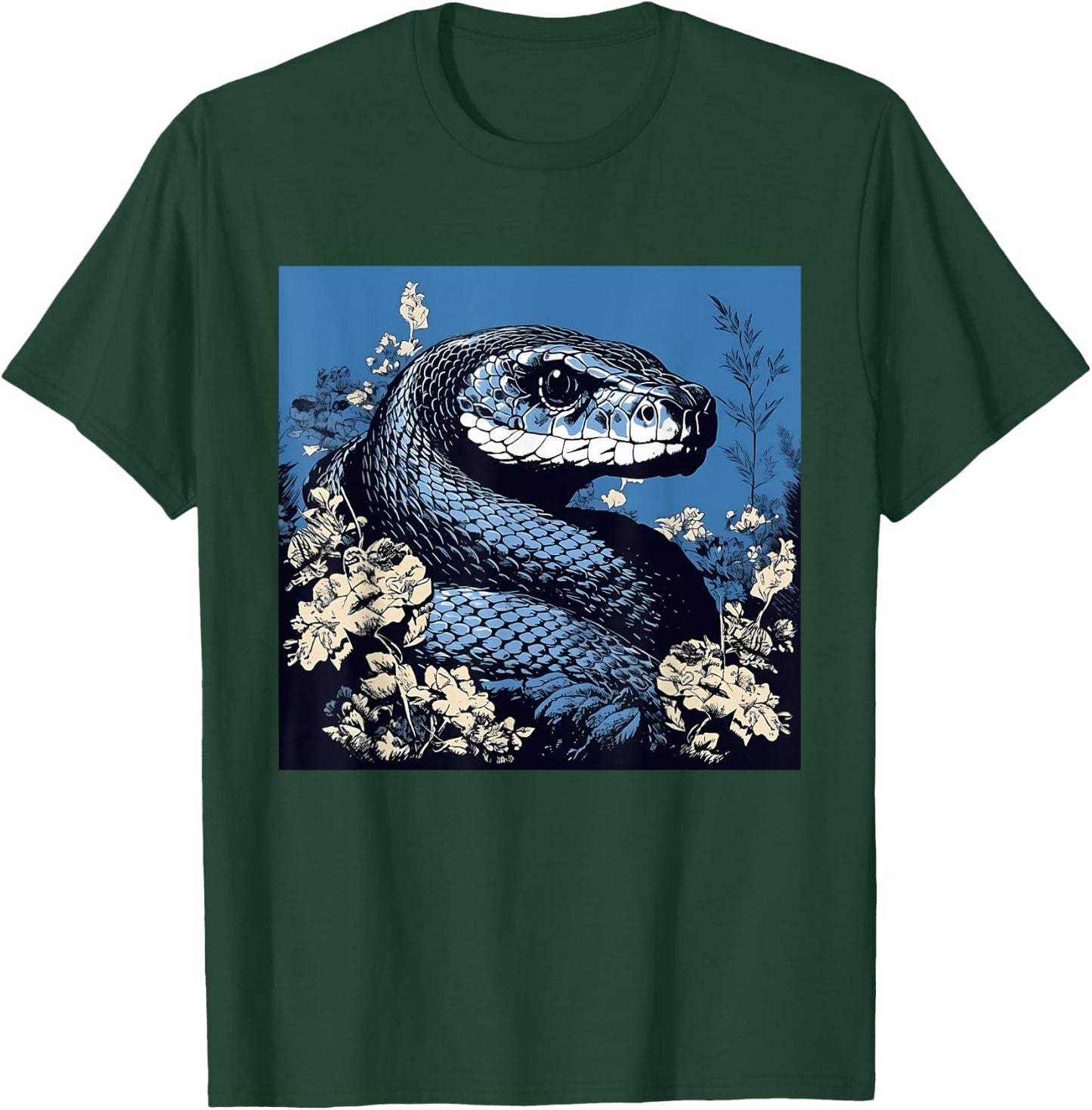Retro Style Eastern Indigo Snake T-Shirt - T-Shirt | Forest