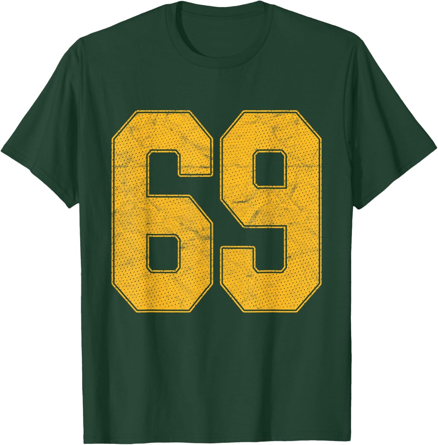Number 69 Numbered Uniform Sports Team Jersey 69th Birthday T-Shirt - T-Shirt | Forest