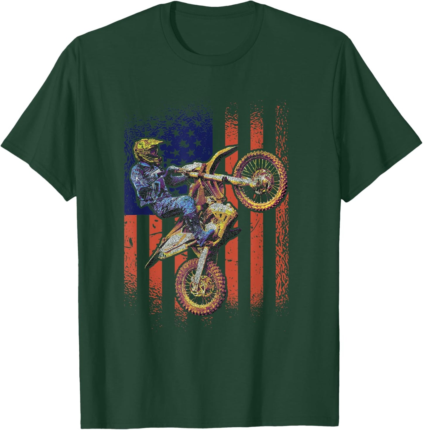 Supercross Dirt Bike Racing T-Shirt - T-Shirt | Forest