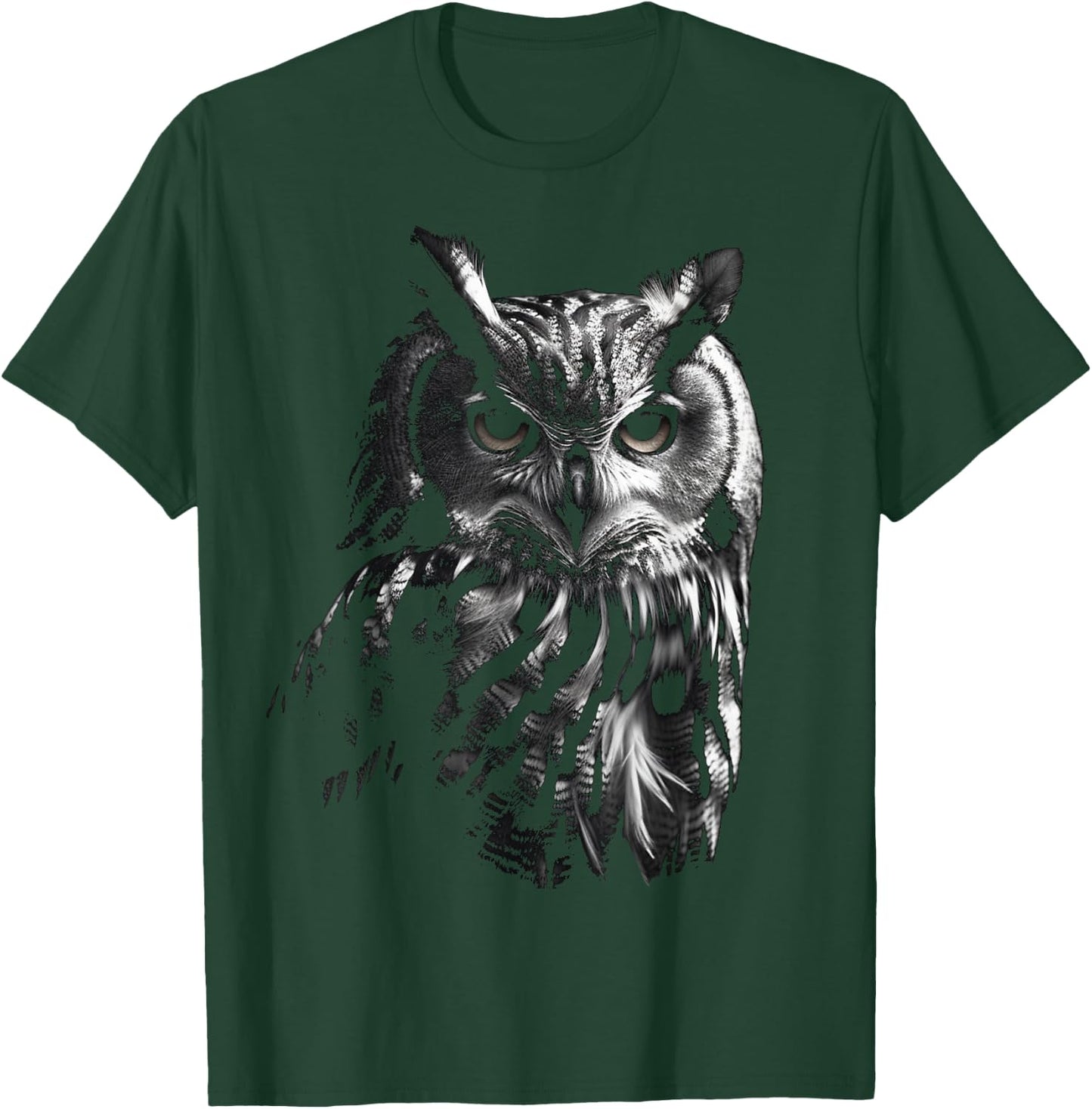 Owl Artwork - Bird Art Animal Owl T-Shirt - T-Shirt | Forest
