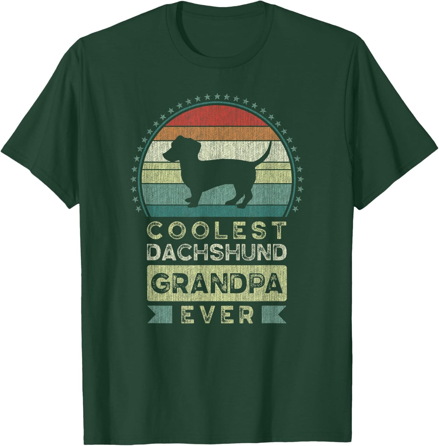 Coolest Dachshund Grandpa Ever, Father's Day, Grandfather T-Shirt - T-Shirt | Forest