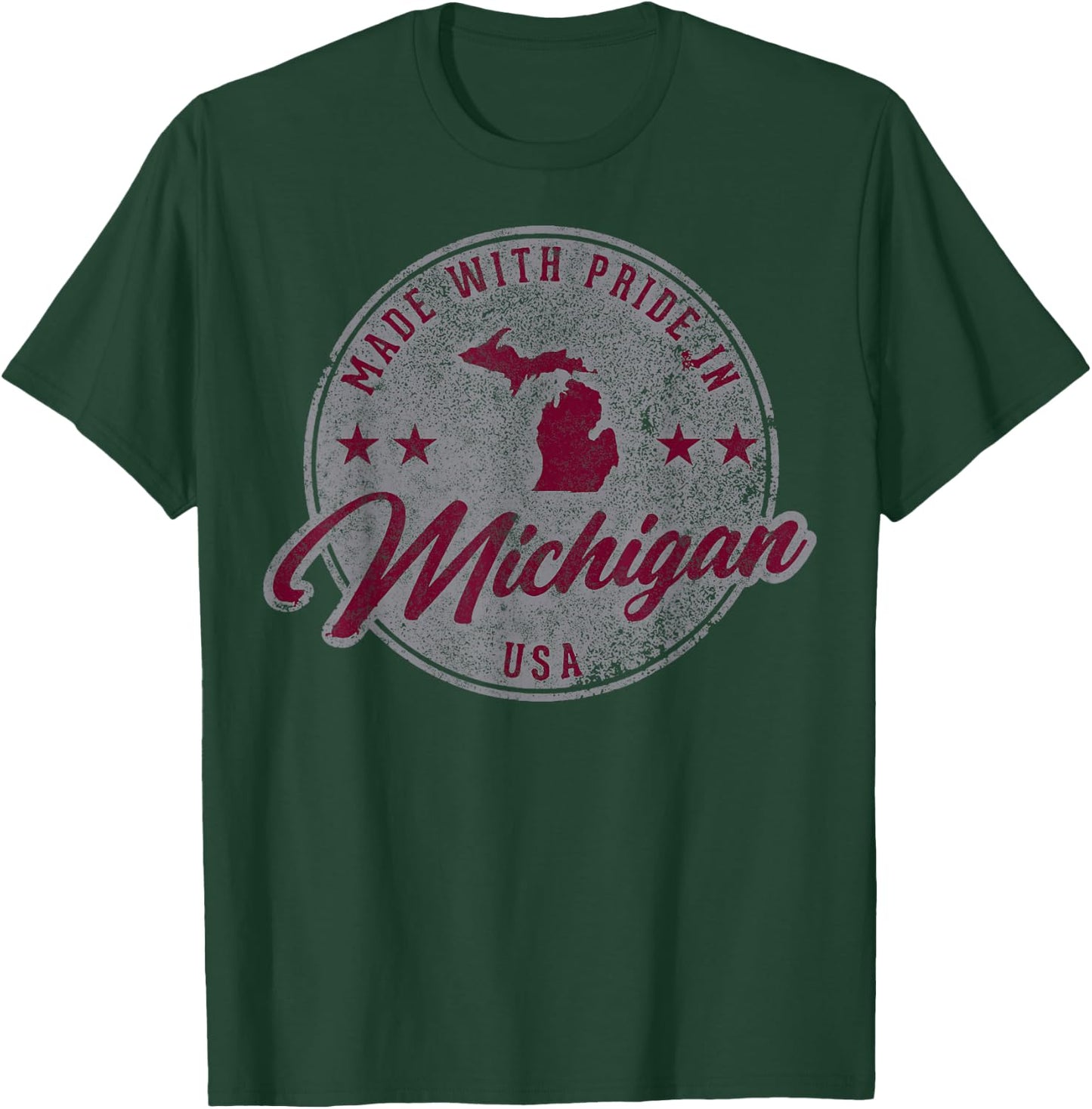 Vintage Great Lakes State Michigan Yooper Family Vacation T-Shirt - T-Shirt | Forest