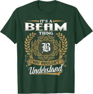 BEAM Family Member - Last Name BEAM Surname Personalized T-Shirt - T-Shirt | Forest