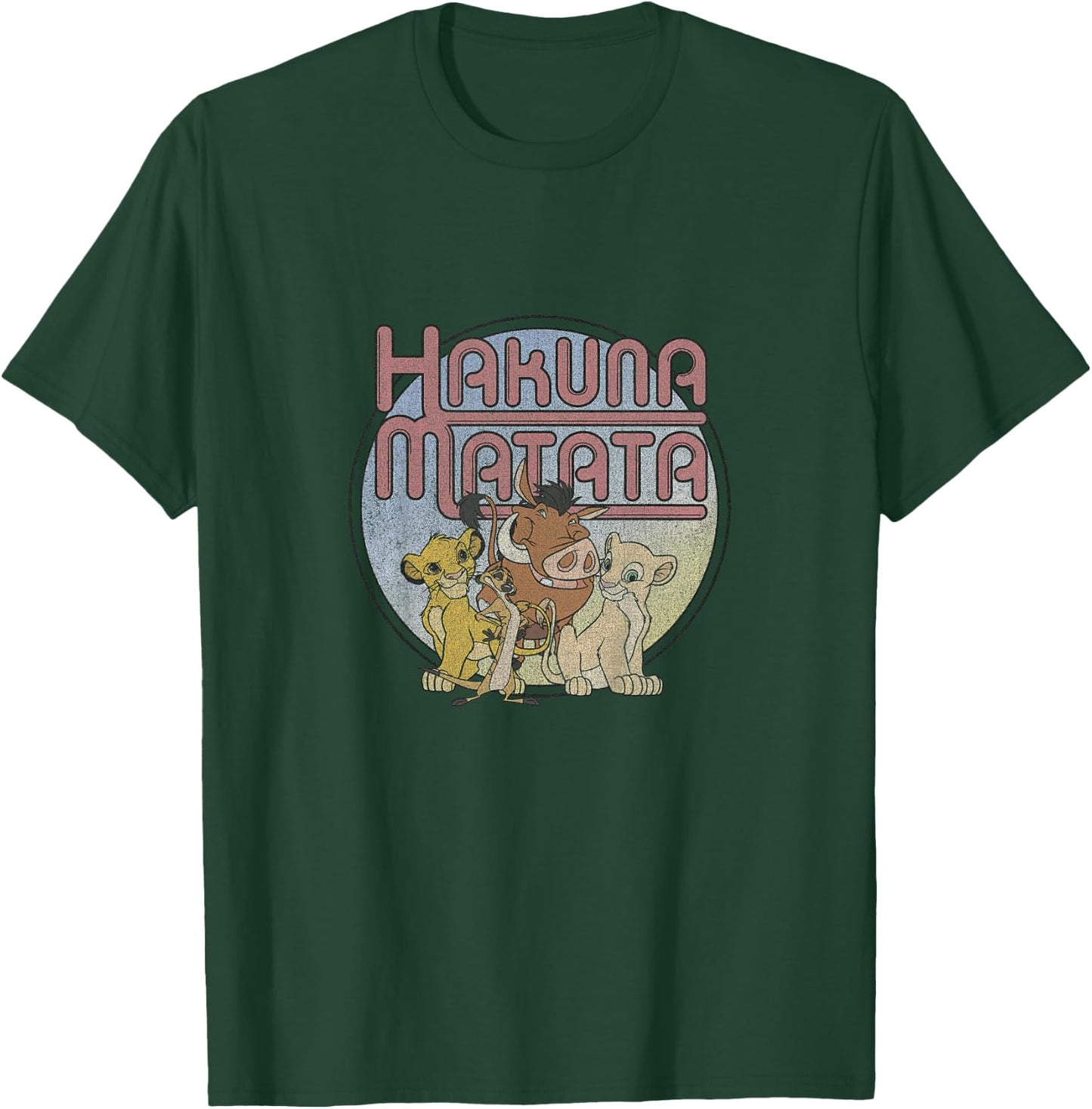 Kids Disney The Lion King Group Shot Hakuna Matata Retro Youth T-Shirt - T-Shirt | Forest