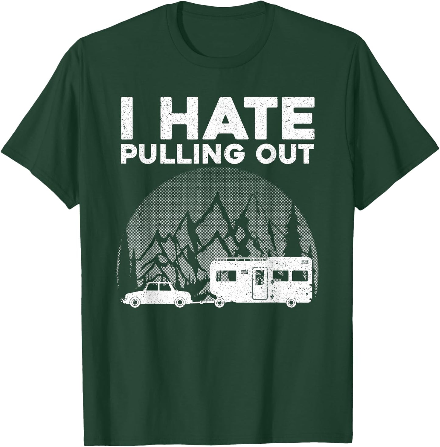 Funny Camping Art Women Kids Camping Trailer Camper T-Shirt - T-Shirt | Forest