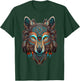 Azteca Wolf Traditional Mexican Art Ancient Aztec Mexico T-Shirt - T-Shirt | Forest