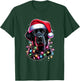 Black Lab Labrador Christmas Tree Light Pajama Dog Xmas T-Shirt - T-Shirt | Forest