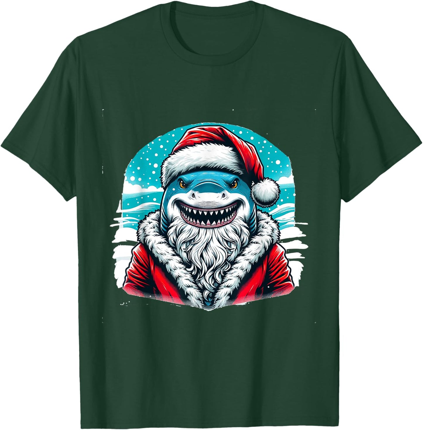 Santa Jaws Festive Shark T-Shirt - T-Shirt | Forest