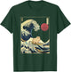 Persian Cat Japanese Kanagawa Wave Funny Surf Animal T-Shirt - T-Shirt | Forest