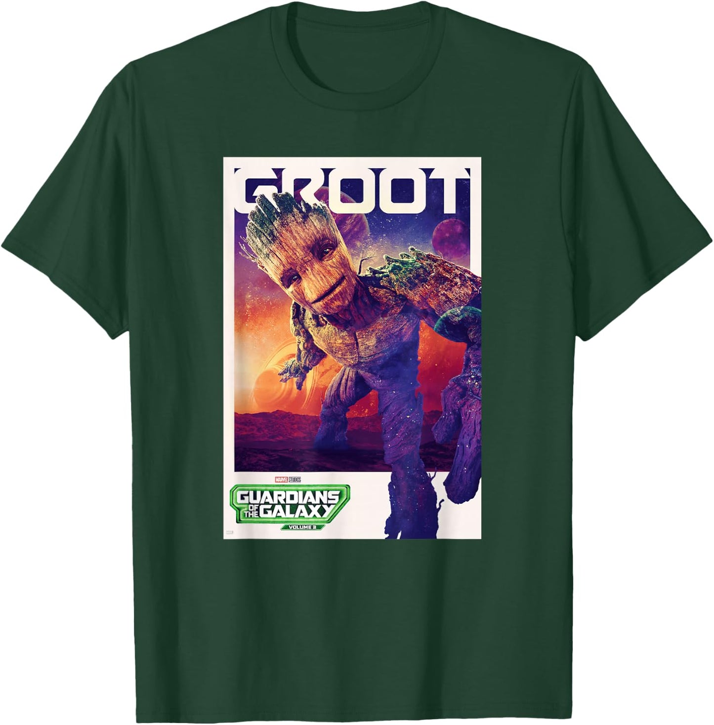 Marvel Guardians of the Galaxy Volume 3 Groot Poster T-Shirt - T-Shirt | Forest