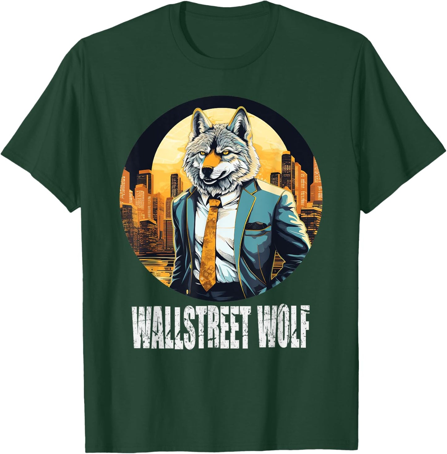 Funny best idea art cool Wallstreet Wolf T-Shirt - T-Shirt | Forest