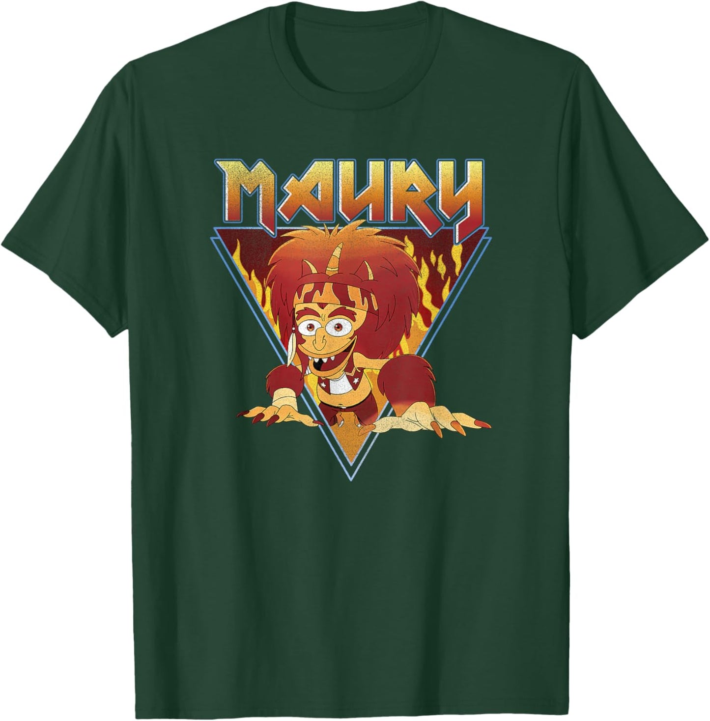Big Mouth Maury Crawling Through The Flames Vintage Poster T-Shirt - T-Shirt | Forest