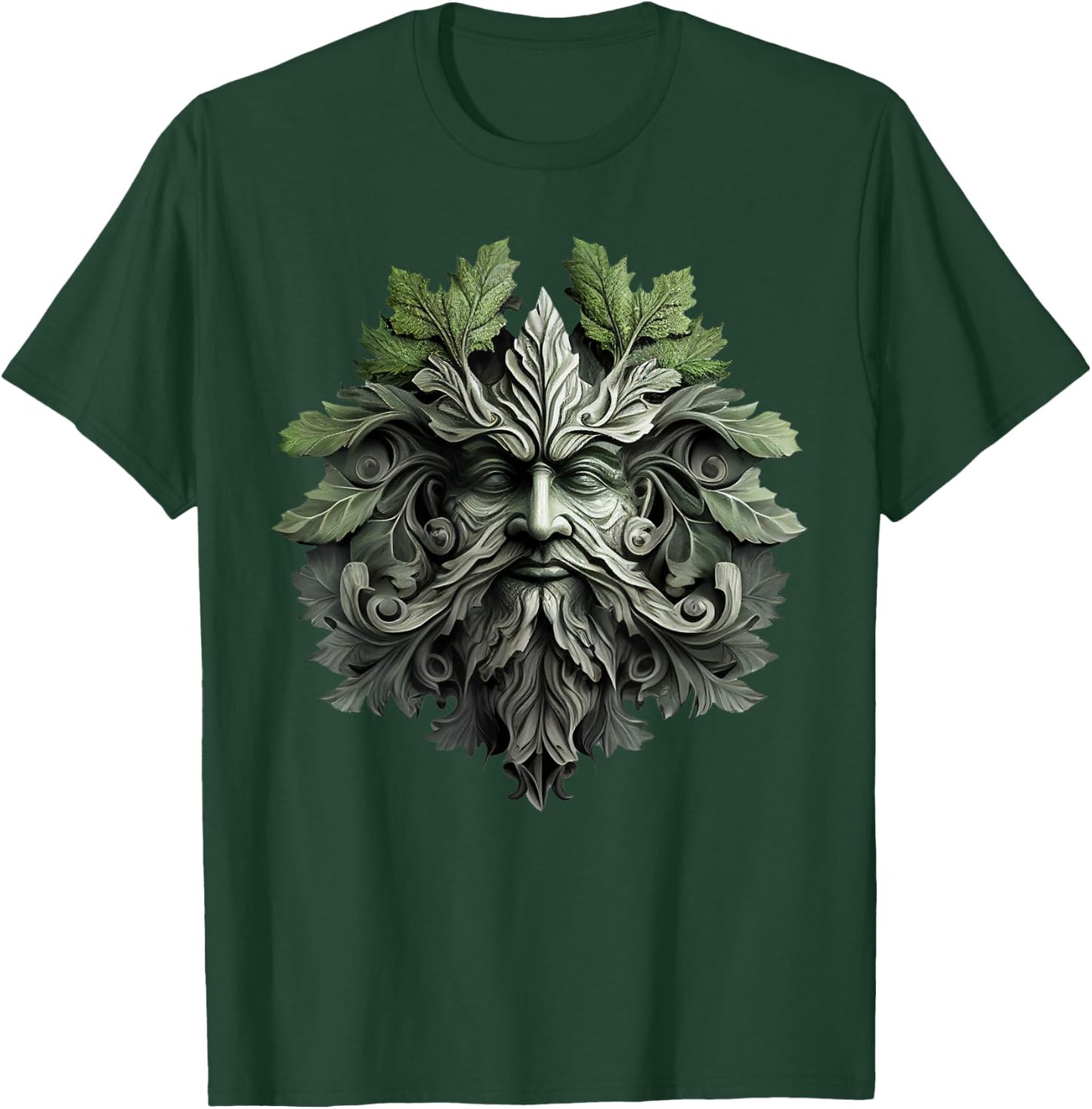 Green Man Botanical Greenman Women Kids Gardeners T-Shirt - T-Shirt | Forest