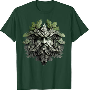 Green Man Botanical Greenman Women Kids Gardeners T-Shirt - T-Shirt | Forest
