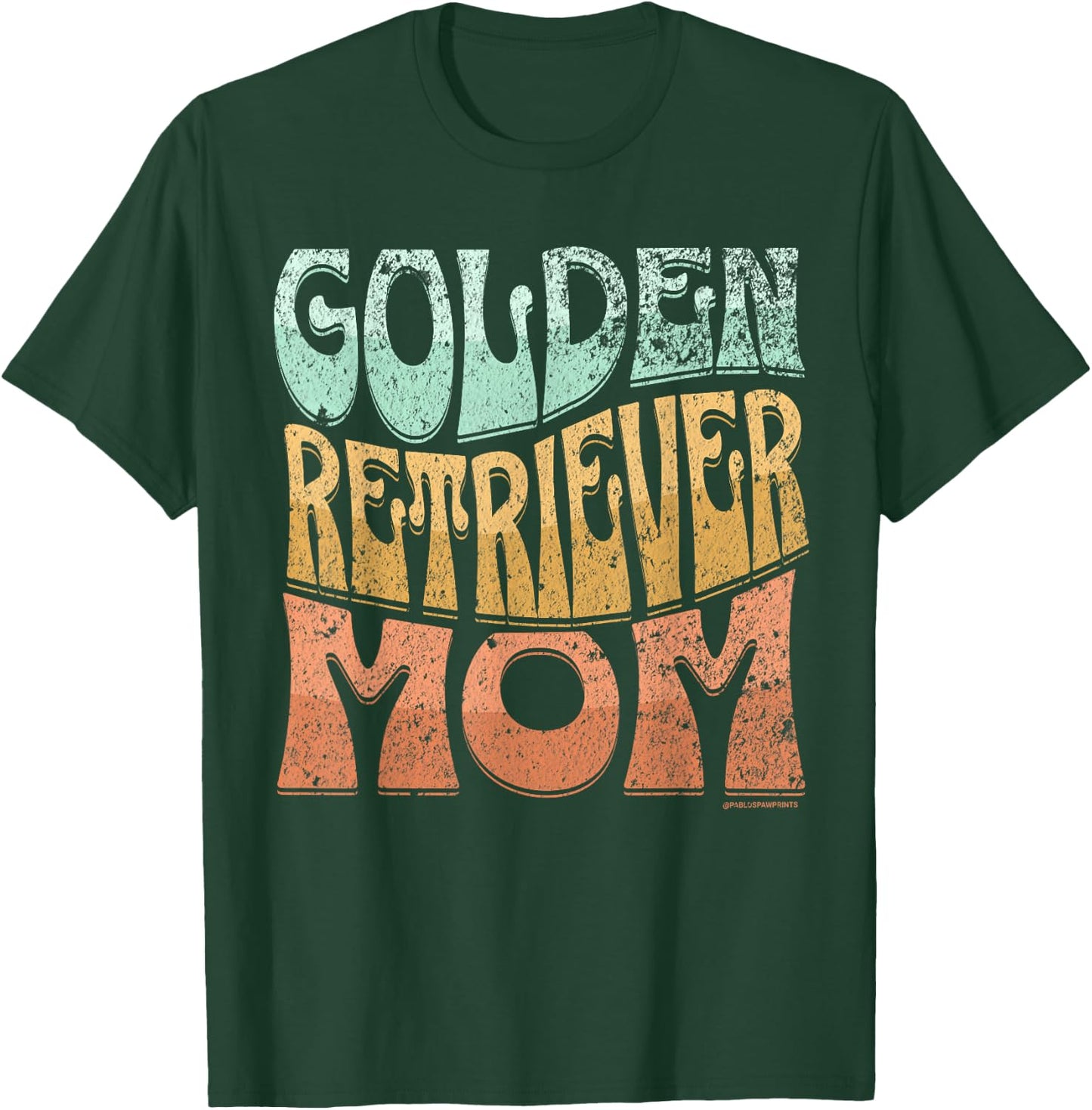 Golden Retriever Mom Vintage Dog Mom Women T-Shirt - T-Shirt | Forest