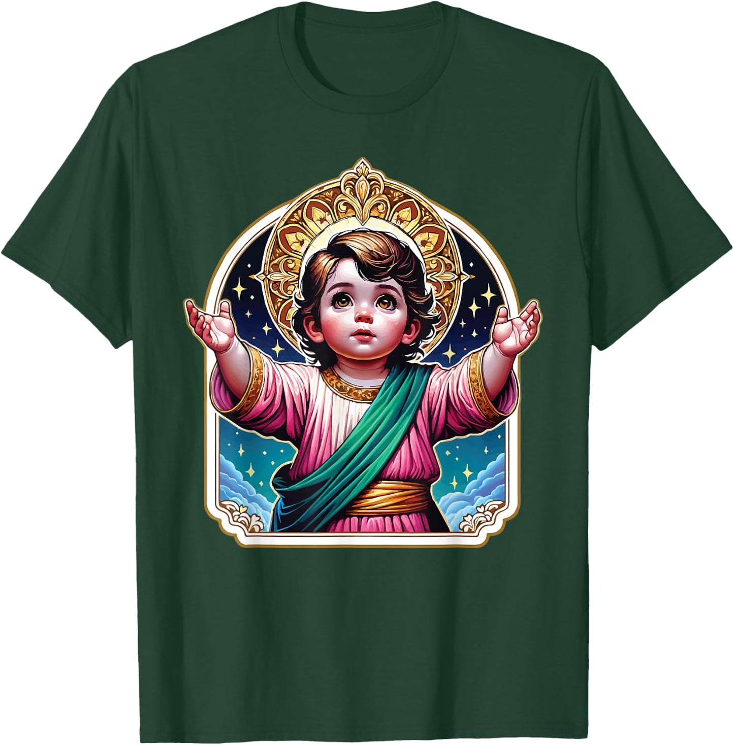 Divino Nino Jesus Catholic T-Shirt - T-Shirt | Forest