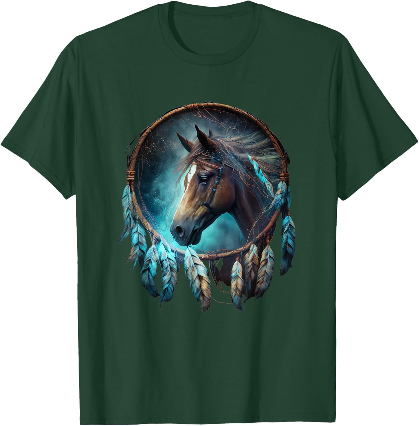 Dream Catcher Horse Dreaming Dream for a Esotericist T-Shirt - T-Shirt | Forest