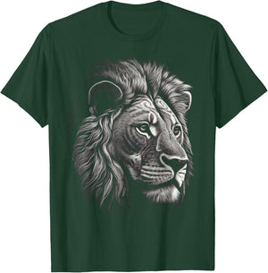 Lion in White - Animal Lion T-Shirt - T-Shirt | Forest