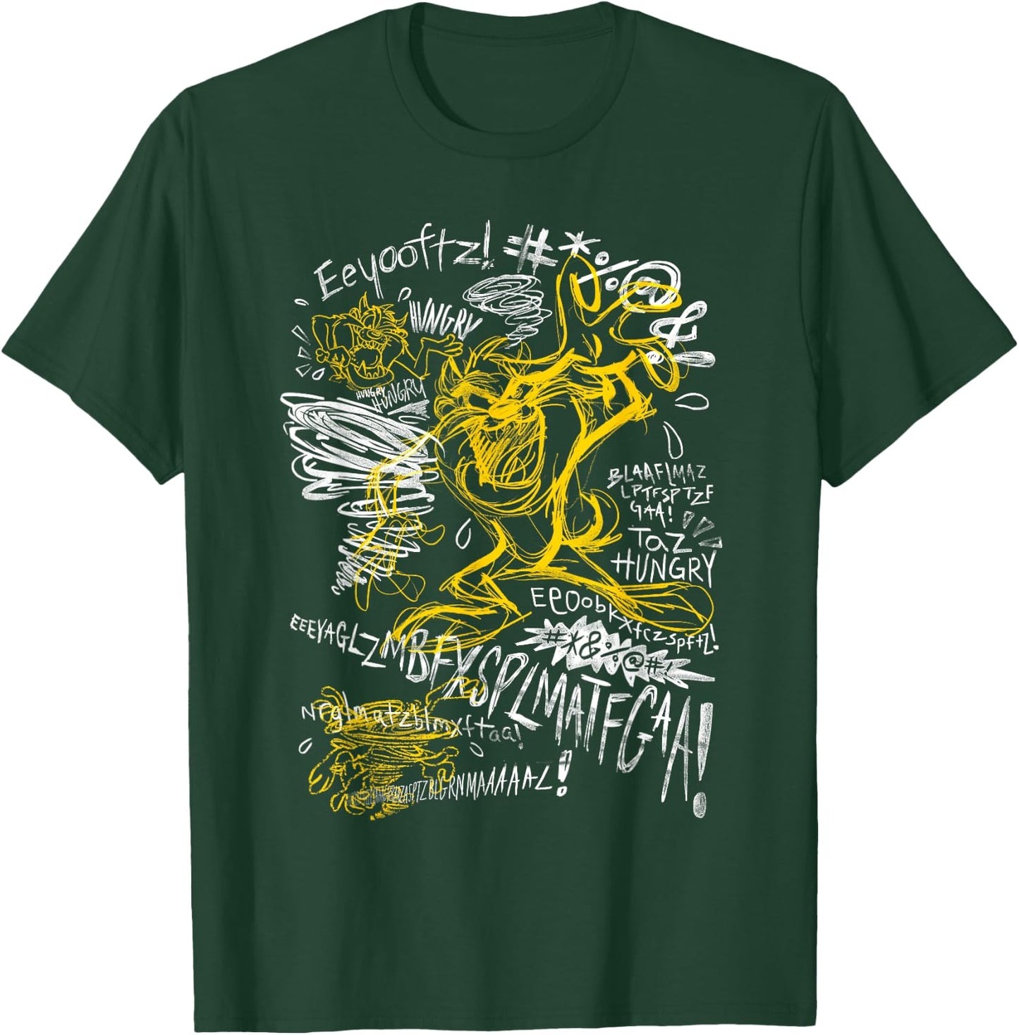 Tasmanian Devil Sketch Scribble Taz T-Shirt - T-Shirt | Forest