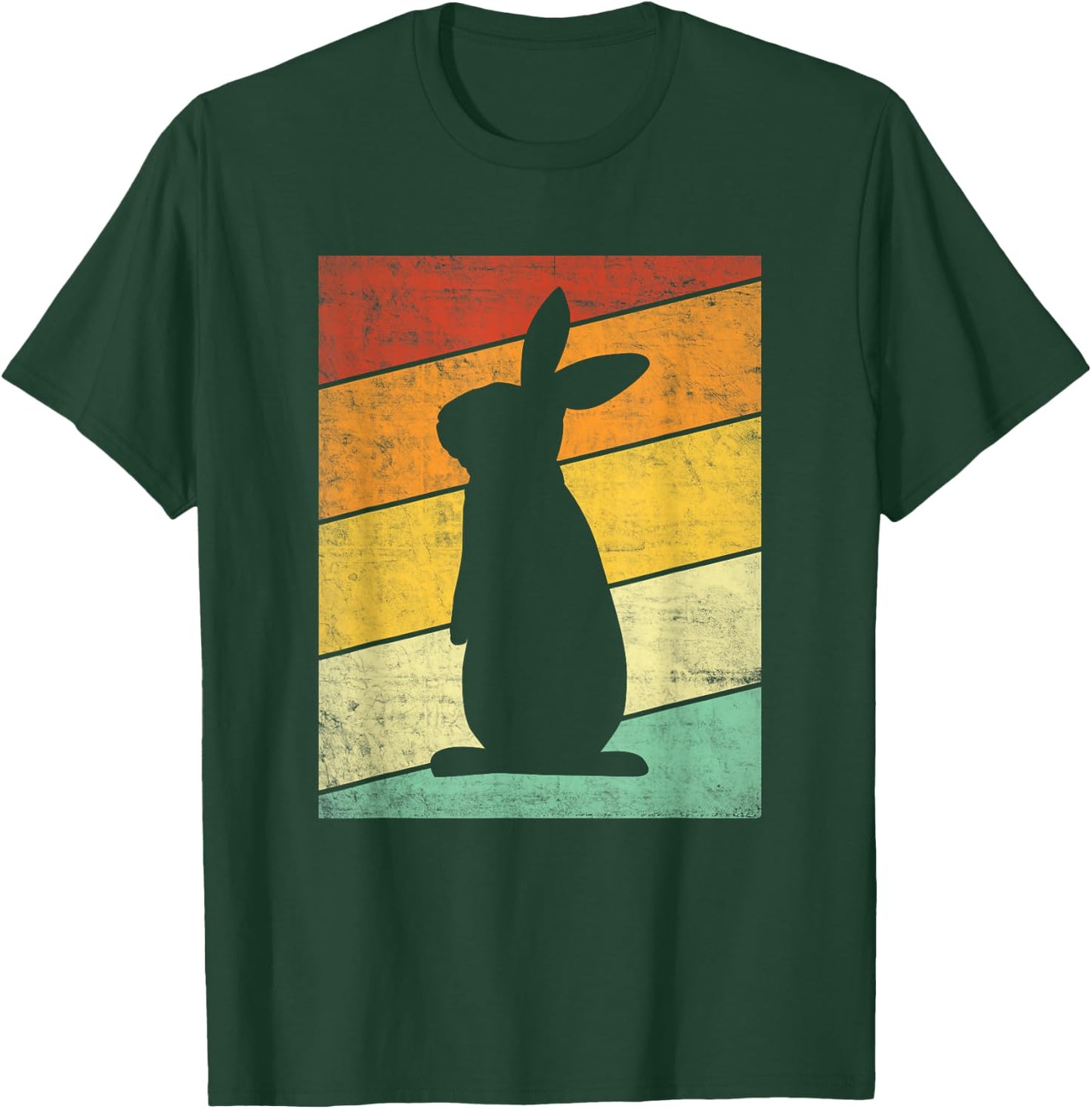 Rabbit Retro Shirt Women Men Vintage 80s Style Bunny Lover T-Shirt - T-Shirt | Forest