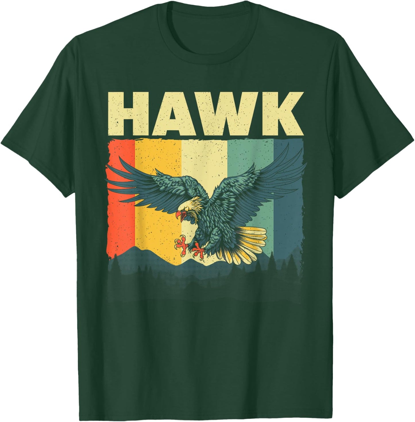Cute Hawk Design Women Kids Bird Vintage Hawk Lovers T-Shirt - T-Shirt | Forest