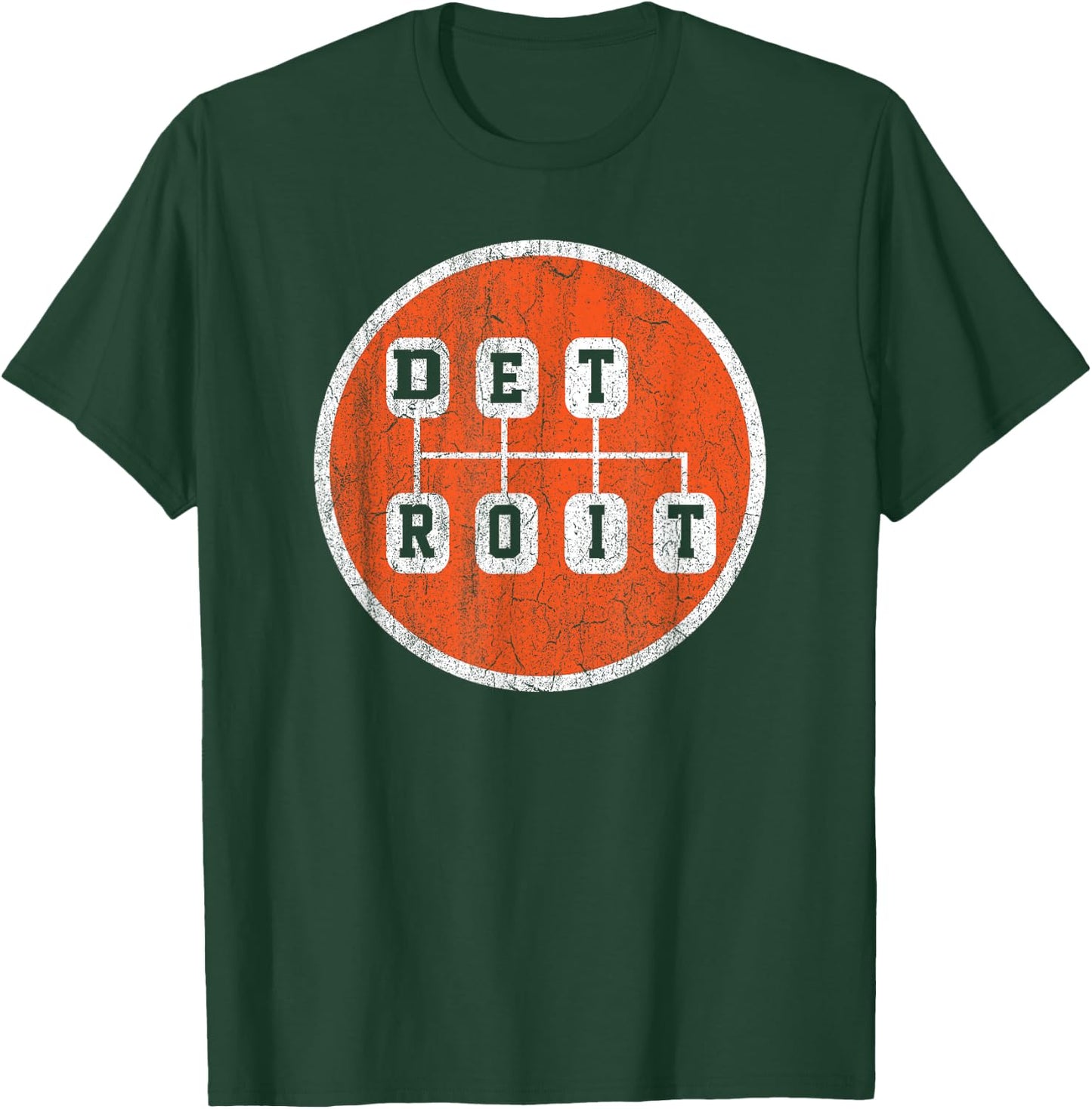 Detroit Stick Shift Women Girls Boys Detroit T-Shirt - T-Shirt | Forest