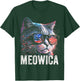 Meowica 4th of July Cat American Flag America USA Funny T-Shirt - T-Shirt | Forest
