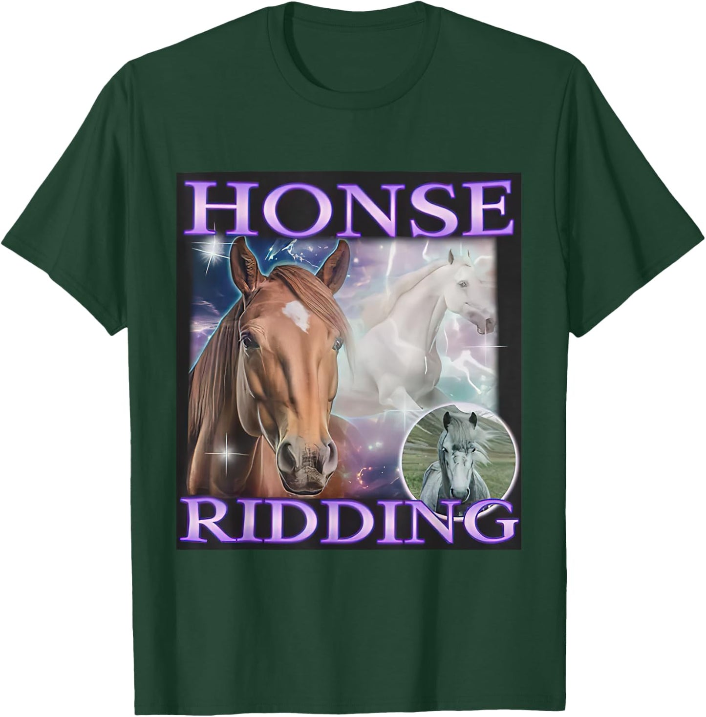 Honse Ridding Funny Horse Meme Women T-Shirt - T-Shirt | Forest