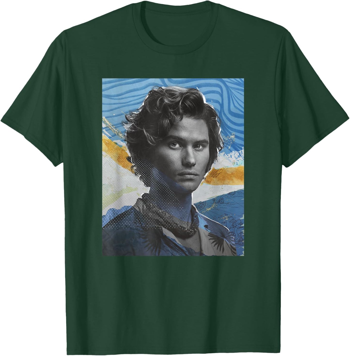 Outer Banks Season 3 John B Mixed Media Collage Portrait T-Shirt - T-Shirt | Forest